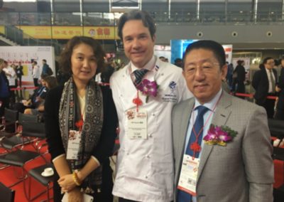 The opening ceremony of Food and Hotel China in Shanghai, with China Chefs Association President Mr. Bian and Ms. Erika Sunl