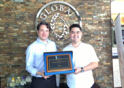 Quality Award handover to Chef Mike Yap, founder of Global Academy  Manilla