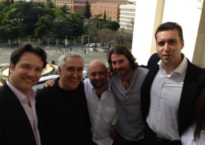 In Madrid's city hall terrasse, with two Michelin stars Adolfo Munes, David Basilio, and theirs team
